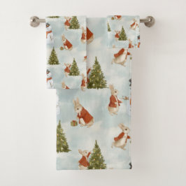 クリスマスラビットピーターヴィンテージ バスタオルセット