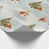 クリスマスラビットピーターヴィンテージ ラッピングペーパー (角)
