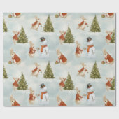 クリスマスラビットピーターヴィンテージ ラッピングペーパー (フラット)