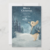 クリスマスラビットピーターヴィンテージ 招待状 (正面)