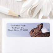 クリスマスラビットホリデー差出人住所ステッカー ラベル (インサイチュ)