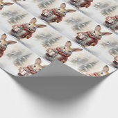 クリスマスラビットラッピング紙 ラッピングペーパー (角)