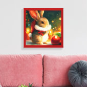 クリスマスラビット1 キャンバスプリント (インサイチュ (リビング))