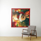 クリスマスラビット1 タペストリー (インサイチュ(横))