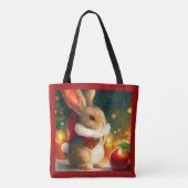クリスマスラビット1 トートバッグ (裏面)