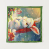 クリスマスラビット2 タペストリー (正面(横))