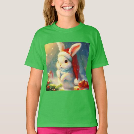 クリスマスラビット2 Tシャツ (正面)