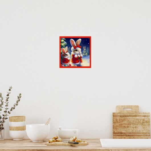 クリスマスラビット3 ポスター (キッチン)