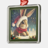 クリスマスラビット4 メタルオーナメント (左)