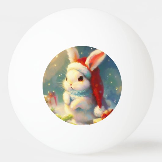 クリスマスラビット(2) 卓球ボール (正面)