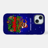 クリスマスラビット iPhone 15ケース (裏面横)