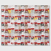 クリスマスラビツラッピング紙 ラッピングペーパー (フラット)