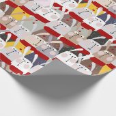 クリスマスラビツラッピング紙 ラッピングペーパー (角)