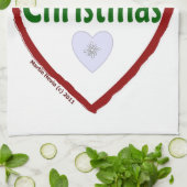 クリスマスラブキッチンタオル キッチンタオル (折り畳み)