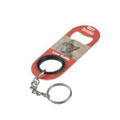 クリスマスラブキャットパパペット写真 キーホルダー栓抜き (裏面アングル)