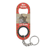 クリスマスラブキャットパパペット写真 キーホルダー栓抜き (裏面)