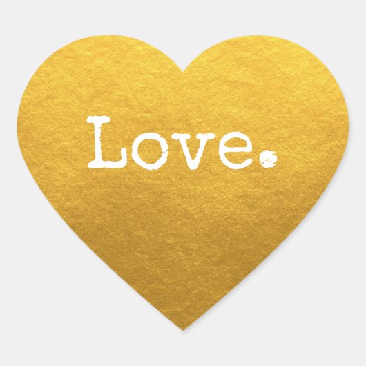 クリスマスラブクラシック金ゴールド ハートシール (正面)