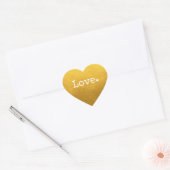 クリスマスラブクラシック金ゴールド ハートシール (封筒)