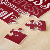 クリスマスラブジョイフルーツオブザスピリットタイポグラフィ ジグソーパズル (側面)