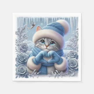 クリスマスラブナプキン スタンダードカクテルナプキン