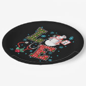 クリスマスラブナースかわいい医療雪だるまホリー ペーパープレート (アングル)