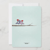 クリスマスラブバードホリデーカード/新しい住所 シーズンカード (裏面)