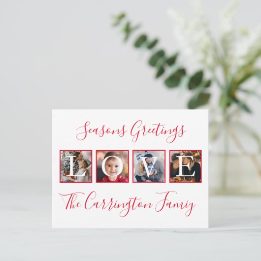 クリスマスラブフォトホリデークリスマスポストカード シーズンポストカード (スタンド正面)