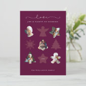 クリスマスラブベーキングクッキーカッターファミリーフォト シーズンカード (スタンド正面)