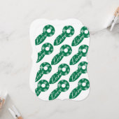 クリスマスラブホワイトスターフラットグリーティングカード カード (正面/裏面インサイチュ)