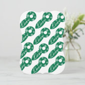 クリスマスラブホワイトスターフラットグリーティングカード カード (スタンド正面)