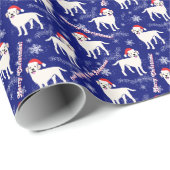 クリスマスラブラドールのレトリバーズインザスノー ラッピングペーパー (ロールコーナー)