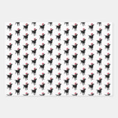 クリスマスラブラドールドッグズインサンタハット ラッピングペーパーシート (正面)