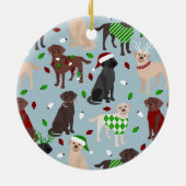 クリスマスラブラドールリトリエバーセラミックオーナメント セラミックオーナメント (裏面)