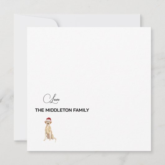 クリスマスラブラドールリトリエバードッグメリーグリーティング (裏面)