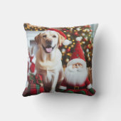 クリスマスラブラドールリトリエバーピロー クッション (裏面)