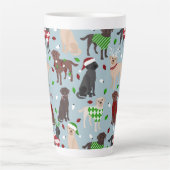 クリスマスラブラドールリトリバーラテマグカップ カフェラテマグ (正面)