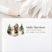 クリスマスラブラドールリトリバー差出人住所ラベル ラベル (インサイチュ)