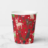 クリスマスラブラドールリトリバー紙カップ 紙コップ (裏面)