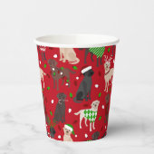 クリスマスラブラドールリトリバー紙カップ 紙コップ (左)