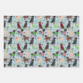 クリスマスラブラドールリトリバー ラッピングペーパーシート (正面2)