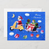 クリスマスラブラドール絵画配信 シーズンポストカード (正面/裏面)