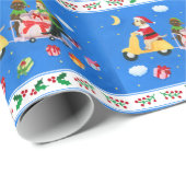 クリスマスラブラドール絵画配信 ラッピングペーパー (ロールコーナー)