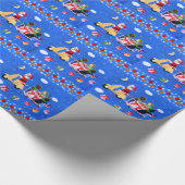 クリスマスラブラドール絵画配信 ラッピングペーパー (角)