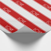 クリスマスラブレッドホワイトカラークリスマスズホリデー ラッピングペーパー (角)