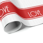 クリスマスラブレッドホワイトカラークリスマスズホリデー ラッピングペーパー (ロールコーナー)