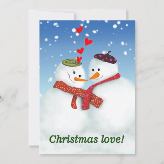 クリスマスラブ雪だるま シーズンカード (正面)