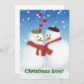 クリスマスラブ雪だるま シーズンカード (正面/裏面)