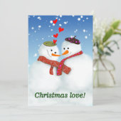 クリスマスラブ雪だるま シーズンカード (スタンド正面)