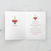 クリスマスラブ，キャンドル，バラのグリーティングカード シーズンカード (内部)