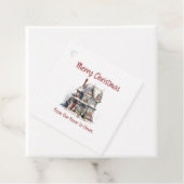 クリスマスラベルに「私たちの家から君の家へ」と書いてある フェイバータグ (インサイチュ)